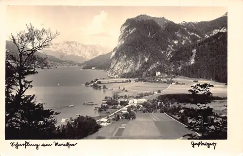 B073 Österreich Scharfling am Mondsee RPPC Vintage Postkarte