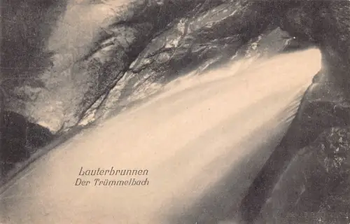 B074 Deutschland Lauterbrunnen Truemmelbach Wasserfall Vintage Postkarte