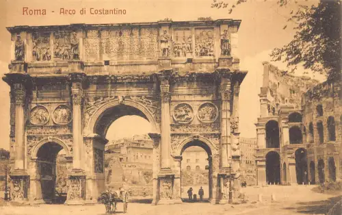 A017 Italien Rom Arco di Constantino Bogen Vintage Postkarte