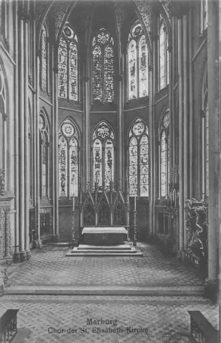 L159 Deutschland 1915 Marburger Chor der St. Elisabeth-Kirche Vintage Postkarte