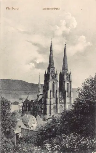 L159 Deutschland 1915 Marburger Elisabethkirche Elisabethkirche Vintage Postkarte
