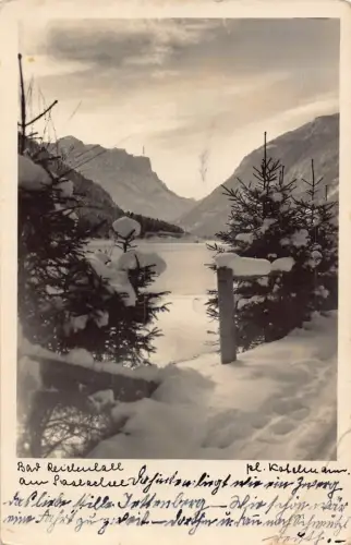 L159 Deutschland 1935 BAD REICHENHALL Schnee, Berg Vintage Postkarte