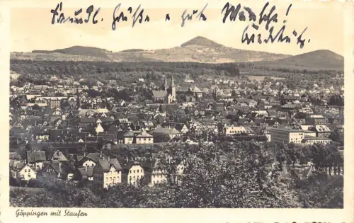 L158 Deutschland 1940 Göppingen mit Staufen Vintage Postkarte