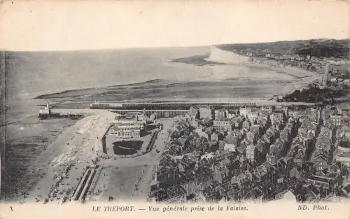 C029 Frankreich, Le Treport vue generale prise de la Falaise Vintage Postkarte