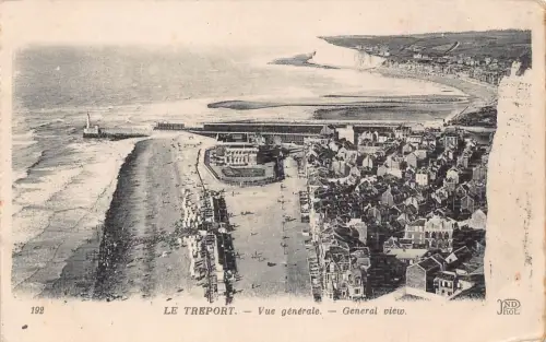 C029 Frankreich, Le Treport Gesamtansicht Vintage Postkarte