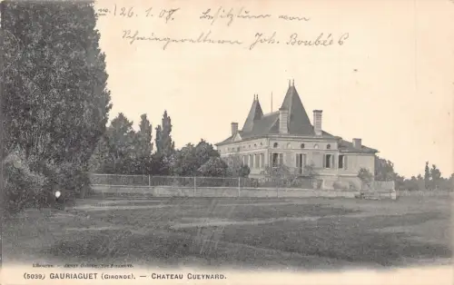 C031 Frankreich, Gauriaguet Chateau Gueynard Vintage Postkarte
