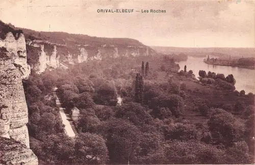 C031 Frankreich, Orival Elbeuf Les Roches Vintage Postkarte