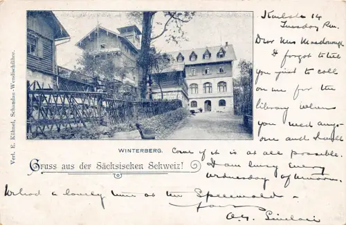 Deutschland 1904 Gruss aus Saechsischen Schweiz Winterberg Postkarte C311