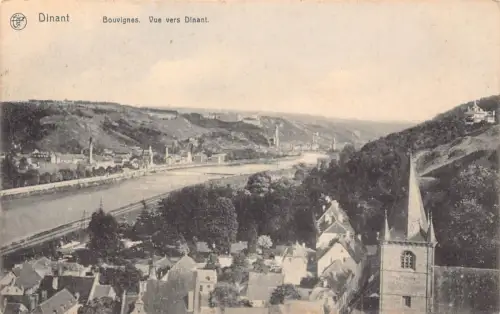 C032 Frankreich, Bouvignes vue vers Dinant Vintage Postkarte