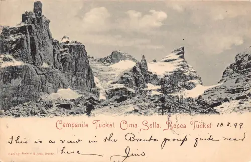 Italien 1899 Campanile Tucket Cima Sella Bocca Tucket Postkarte C312