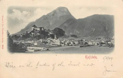 Österreich 1899 Kufstein Panorama Vintage Postkarte C312