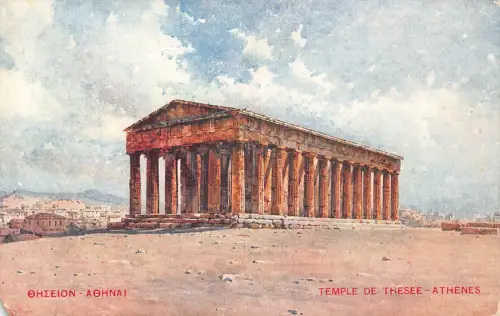 B217 Griechenland 1909 Athen Thesee Tempel Vintage Postkarte