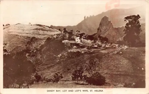 B217 Saint Helena Sandy Bay Lot and Lot's Wife RPPC Vintage Postkarte