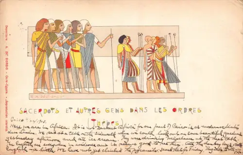 Ägypten Theben Sacerdots Et Autres Gens Dans Les Ordres RM Giorgiot Postkarte C313