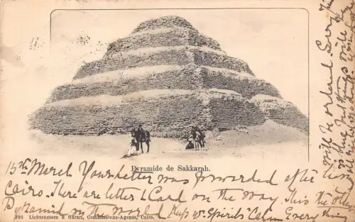 Ägypten 1903 Pyramide de Sakkarah Vintage Postkarte C313