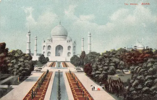 B218 Indien Taj Mahal Agra Vintage Postkarte