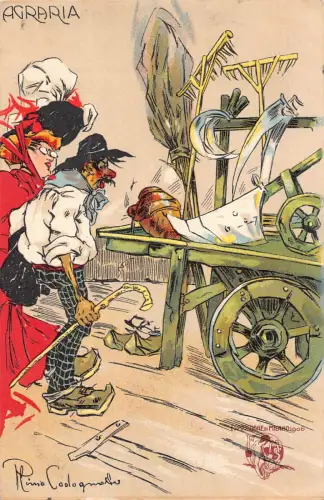 Landwirtschaft Agraria Ausstellung Milano 1906 Kunst von P Codognato Postkarte C411