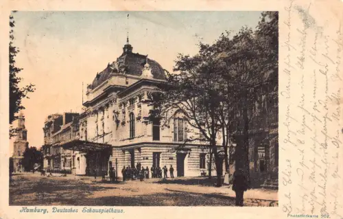 Deutschland Hamburg 1903 Deutsches Schauspielhaus Theater Vintage Postkarte