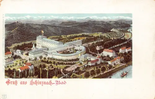 Schweiz Gruss aus Schinznach-Bad Vintage Postkarte C417