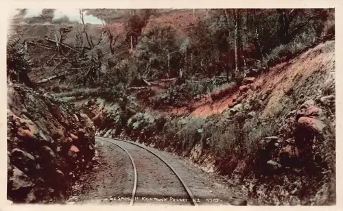 Neuseeland The Spiral Main Trunk Railway RPPC Vintage Postkarte C417