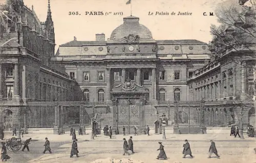 C062 Frankreich Paris Le Palais de Justice Vintage Postkarte