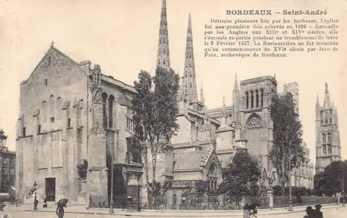 C070 Frankreich Bordeaux Eglise Saint-Andre Vintage Postkarte