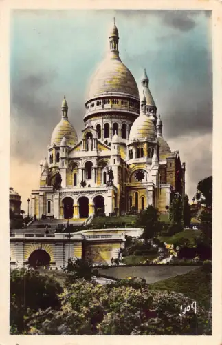 C056 Frankreich Paris Basilique du Sacre-Coeur de Montmartre Vintage Postkarte