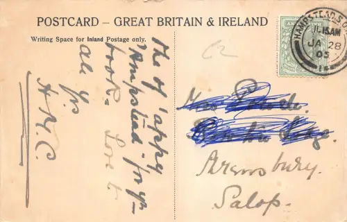 A948 England 1905 Rotten Row Hampstead Vintage Postkarte