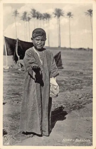 Ägypten Ethno Native Boy Worker Bakshish Vintage Postkarte