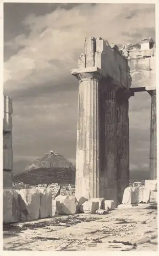 Griechenland Parthenon Säulen Athen RPPC Vintage Postkarte