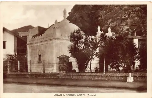 A613 Jemen Aden Arab Moschee RPPC Vintage Postkarte