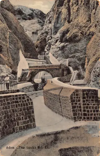 A613 Jemen Aden The Tanks No 48 Vintage Postkarte