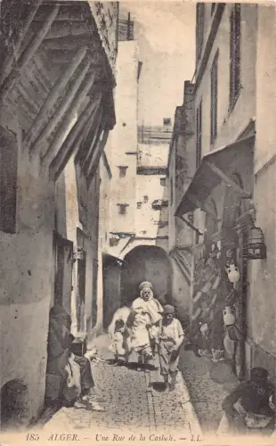 A616 Algerien Algier Alger Une Rue de la Casbah Straße Keramik Junge Postkarte