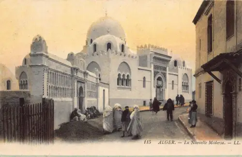 A614 Algerien Algier Alger La Nouvelle Medersa Ureinwohner Vintage Postkarte