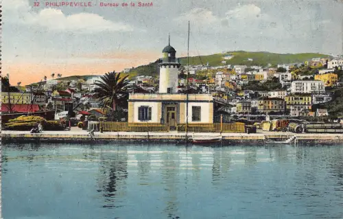 A615 Algerien Philippeville Skikda Bureau de la Sante Vintage Postkarte