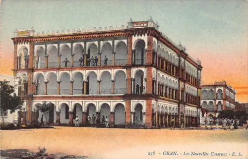 A615 Algerien Oran Les Nouvelles Casernes Neue Kaserne Vintage Postkarte