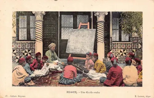 A615 Algerien 1910 Algier Arabische Schulkinder Ecole Arabe Ethno Postkarte