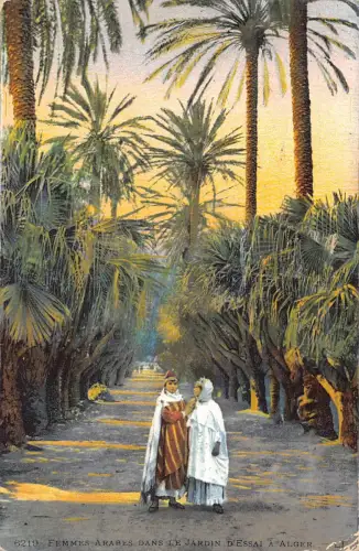 A617 Algerien 1914 Arabische Frauen im D'Essai Garten Algier Alger Postkarte