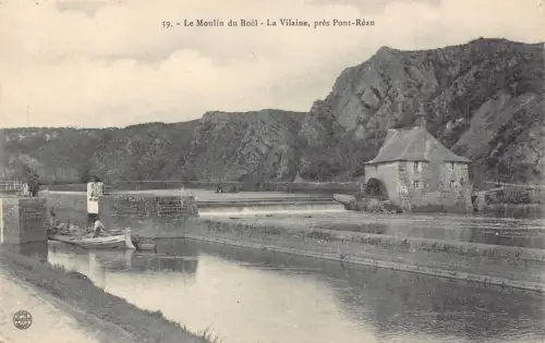 Frankreich Moulin du Boel La Vilaine Tombola Union des Pecheurs Rennes Postkarte B849