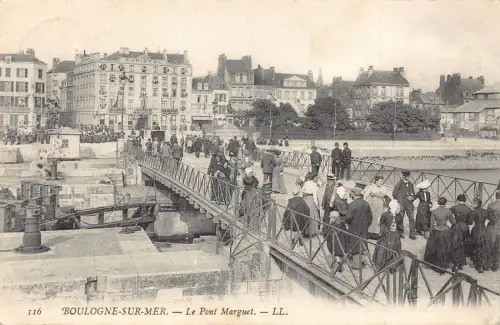 Frankreich 1905 Bologne sur Mer Pont Marguet Brücke Christol Postkarte B849