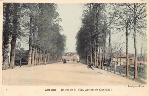 Frankreich Evreux Entree de la Ville Avenue de Cambolle 1915 WWI Feldpostkarte B850