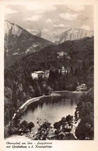 A626 Deutschland Oberaudorf am Inn Luegsteinsee Kaisergebirge RPPC Postkarte