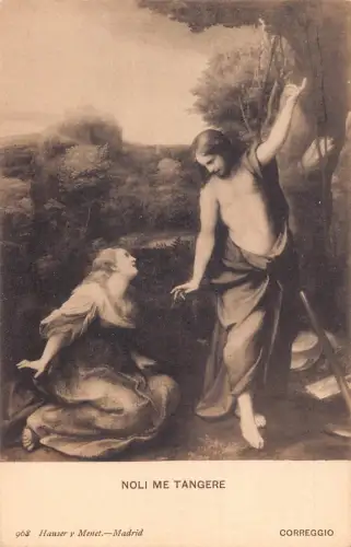 A628 Kunst von Correggio Noli me Tangeere Hauser y Menet Madrid Postkarte
