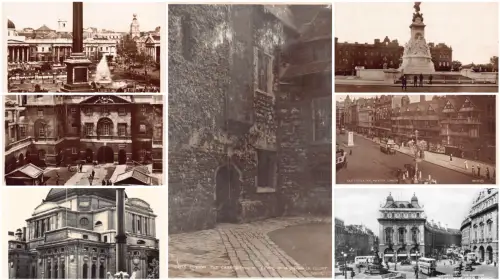 England London Doppeldecker Bus etc Echt Foto Lot 7 Vintage Postkarten B862