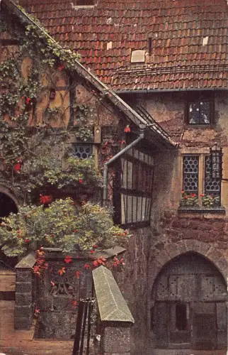 A635 Deutschland Ecke Wartburghaus Vintage Postkarte
