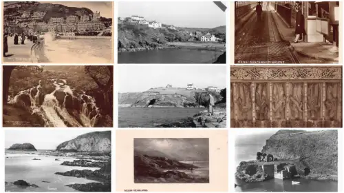 Wales Menai Bridge Llandudno etc RPPC Lot of 9 vintage postcards B869