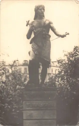 B025 Fine Art Skulptur Dänemark Kopenhagen Tubalkain Bissen RPPC Postkarte