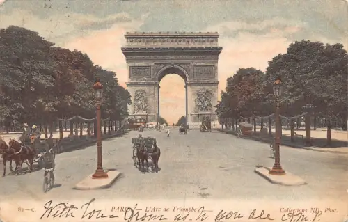 C093 Frankreich Paris L'Arc de Triomphe Vintage Postkarte