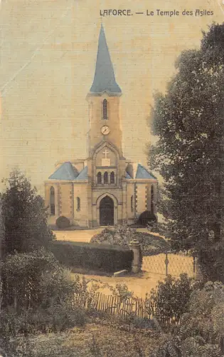 C096 Frankreich Laforce Le Temple des Asiles Vintage Postkarte