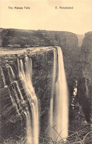 B023 Südafrika Makwa Falls E Pondoland Vintage Postkarte
